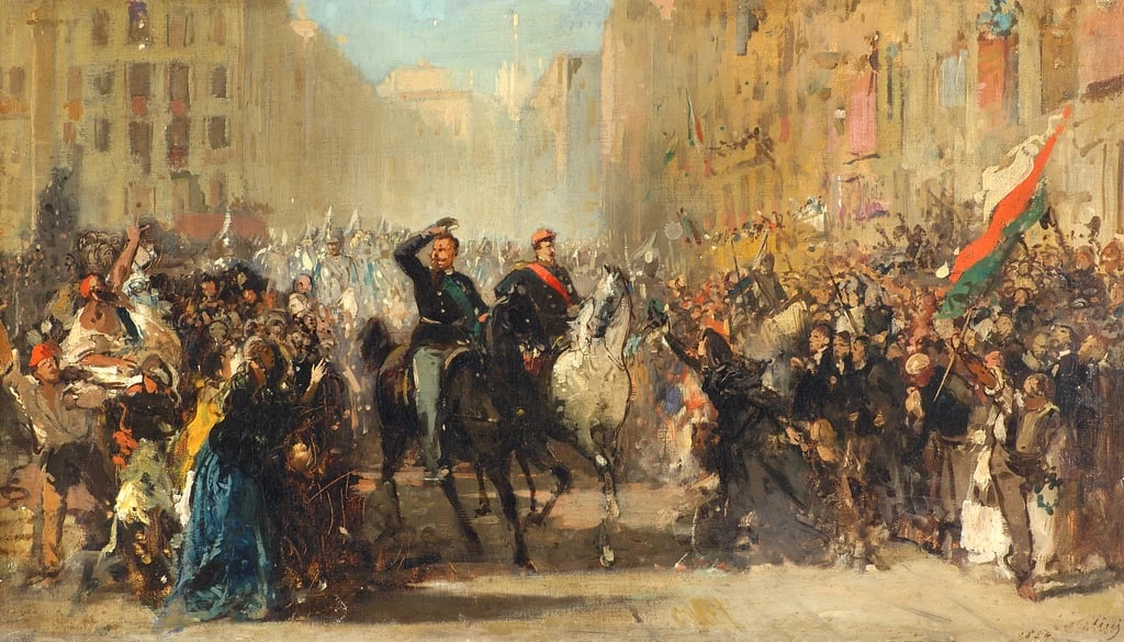 Entrata di Napoleone III e Vittorio Emanuele II a Milano, 8 giugno 1859 - Civico Museo del Risorgimento, Milano